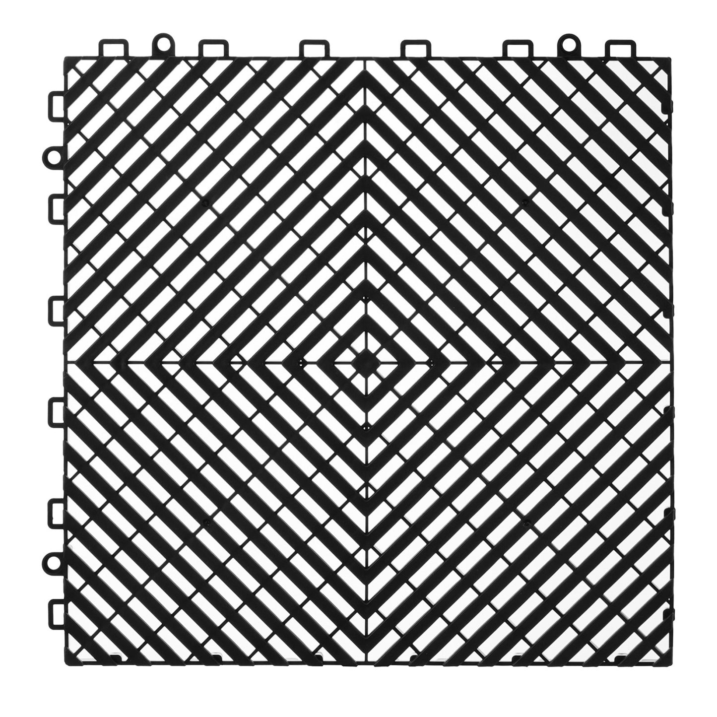 Sammankopplande dräneringsmatta, 30 x 30 cm modulär sammankopplande kudde, 50 st. skarvmattor för dränering, halkfria svarta PP-dräneringsgolvplattor och duschmatta, för garage, trädgård, kök och utomhusbruk