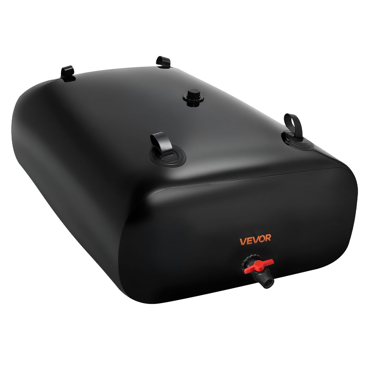 Vattenlagringsblåsa, 1000L vattenlagringsbehållare, 1000D PVC stor kapacitet mjuk påseblåsa, hopfällbar och bärbar för trädgårdsbevattning, camping, husbil, nödanvändning - svart