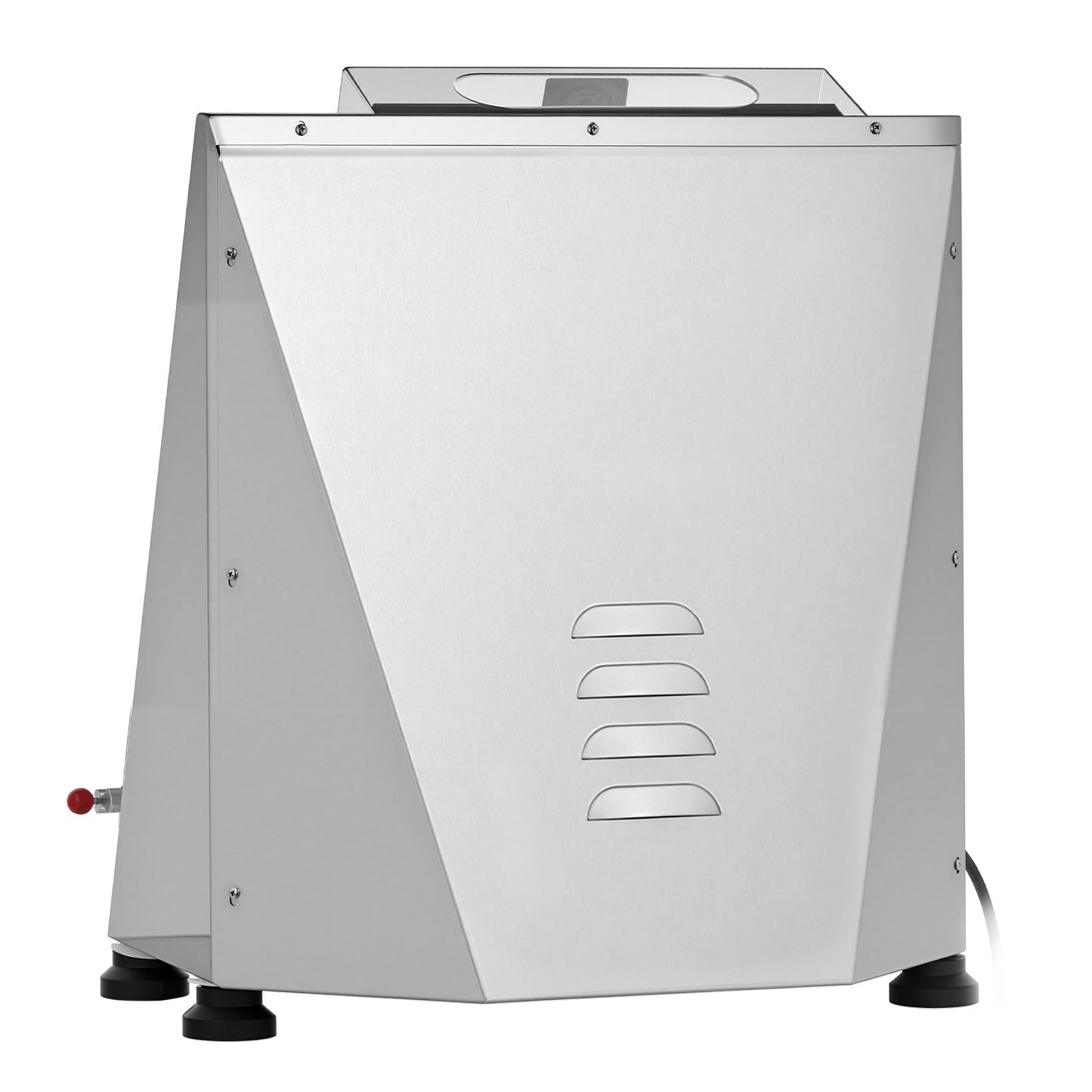 Pizzadegsrulle, 3-16 tums halvautomatisk pizzapress i rostfritt stål, kommersiell elektrisk 390W pastamaskin, 260 bitar per timme, justerbar tjocklek, med degpresslock