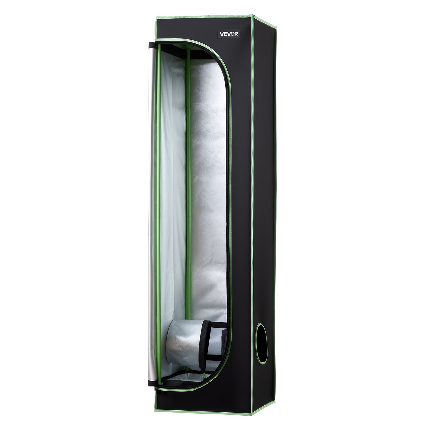 Inomhusodlingstält, 40 x 40 x 160 cm, 600D högreflekterande Mylar, inomhusväxttält med observationsfönster, golvbricka och dragkedja, kraftiga odlingstält för frukt, blommor och grönsaker