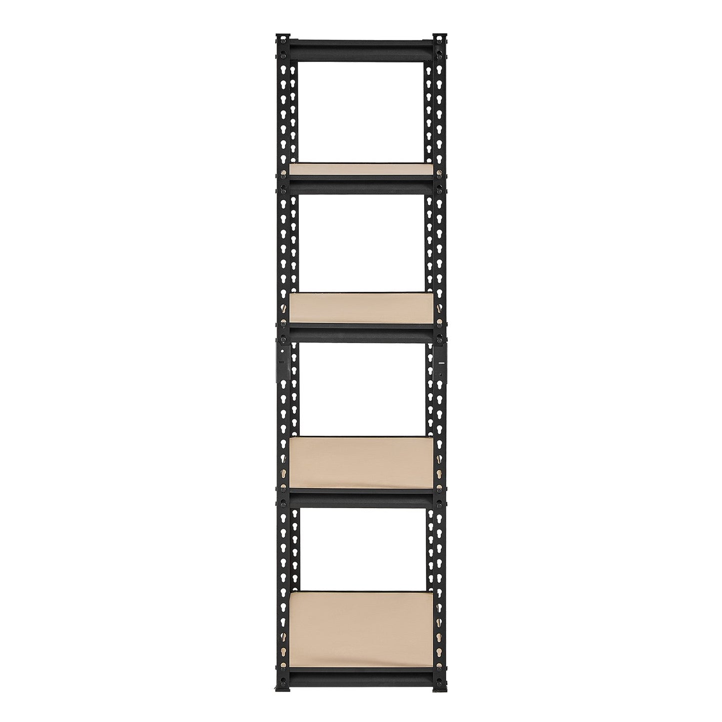 Förvaringshyllor, 900 kg, 5-vånings garageförvaringshylla, 40 cm D x 81 cm B x 162,8 cm H Justerbara metallhyllor för garagehyllor Verktygshylla, Perfekt för kök, lager, källare, Svart