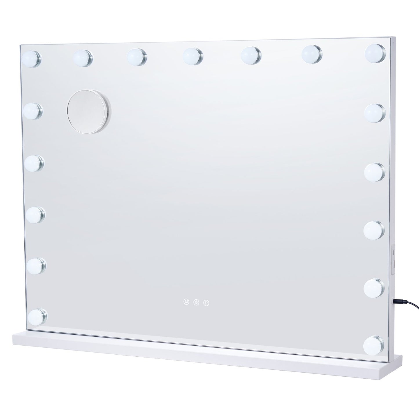 Hollywood sminkspegel med lampor och USB typ C väggfäste för skrivbord 59,9 cm