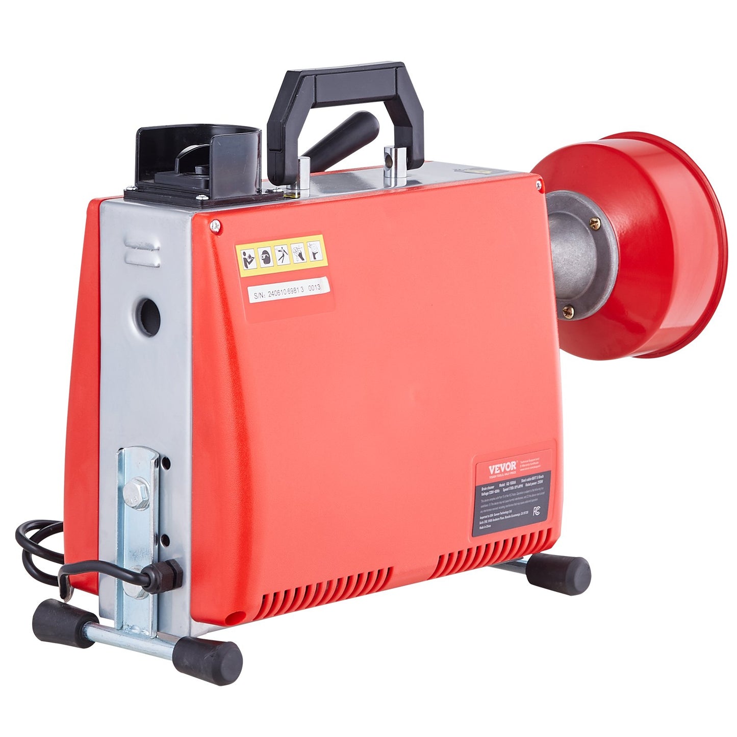 Avloppsrensningsmaskin 20m x 16mm 250W Avloppsborr manuell matning