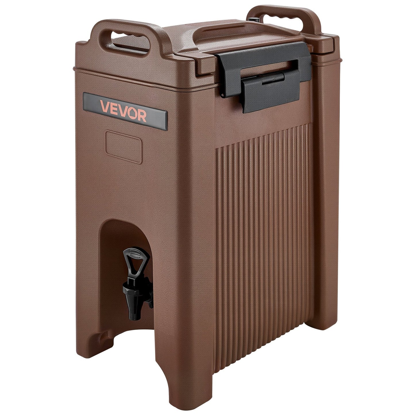 Isolerad dryckesdispenser, 5 gal/19 l varma och kalla drycker med kran och handtag, livsmedelsklassad termisk dryckesdispenserkylare för te, kaffe, vatten på kaféer och restauranger, brun