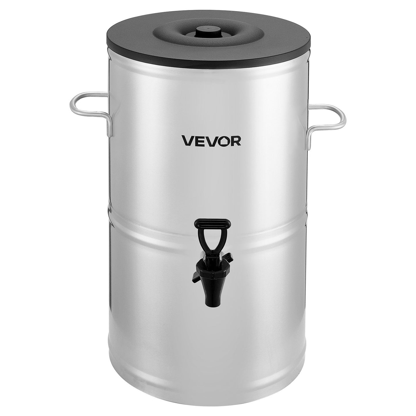 Iste-dispenser, 15 liter/4 gallon i rostfritt stål med kran och handtag, lämplig för varma och kalla drycker, för iste, kaffe, vatten på kaféer och restauranger