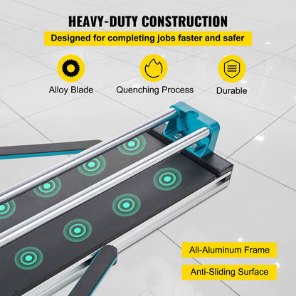 1200 mm kakelskärare, manuell kakelskärare för keramiska golvplattor med hög precision, 48 tums skärmaskin för precisionsskärning