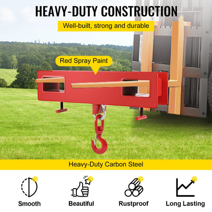 2 ton gaffeltruck lyftkrok 4000 LBS/2000 KG kapacitet lyfttruck gaffellyft svängbar krok mobilkran gaffeltruck tillbehör