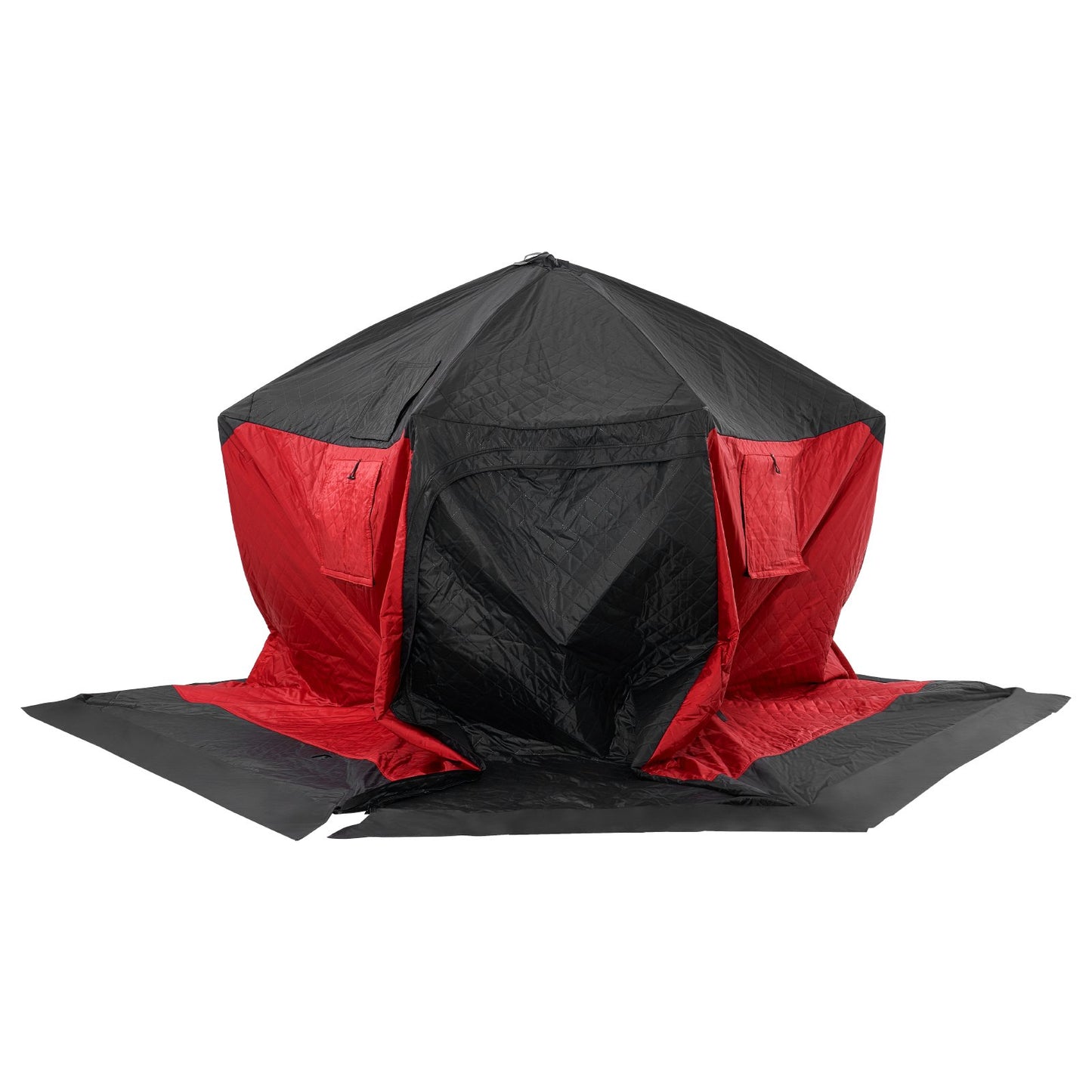 Bärbart isskydd, isolerat popup-isfisketält för 4-6 personer, 45 kvadratmeter fiskyta, termiskt isskydd för vinterfiske, isbit med ankare, rep, bärväska, 33x33