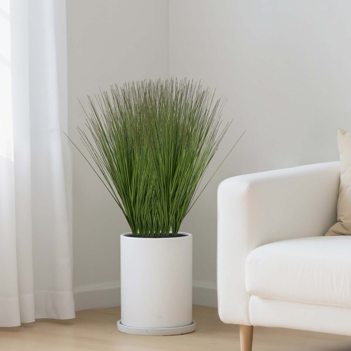 Konstgräsväxt, 686 mm konstgräs, konstgräs, buskar, premium PVC för inomhus, utomhus, hus, hem, trädgård, kontor, rum, inflyttningsfest, 8-pack grön