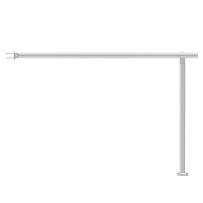 Ledstänger för utomhustrappor, 47,3 tum / 120 cm räckessats för vägggolv, räcken för utomhustrappor med installationssats, ledstänger för seniorer, verandaräcke och räckessats för altan, silver