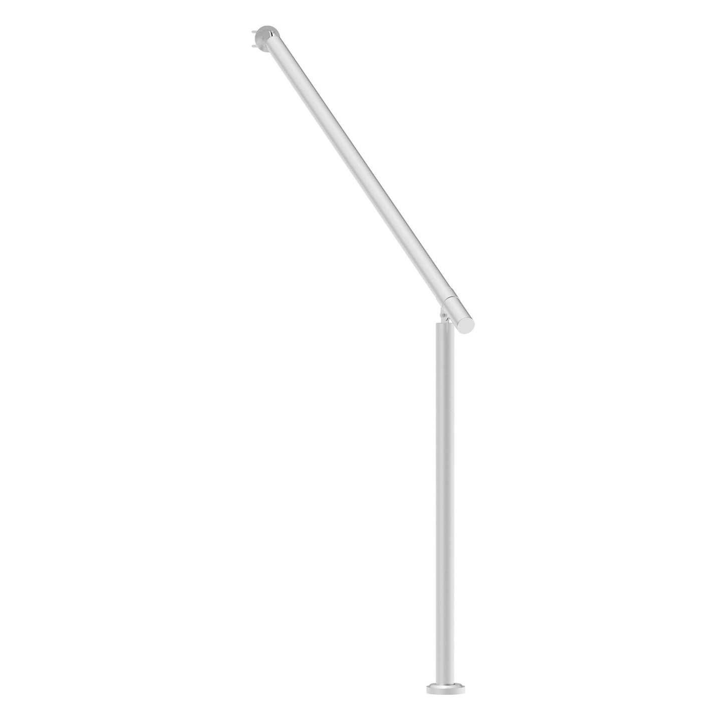 Ledstänger för utomhustrappor, 47,3 tum / 120 cm räckessats för vägggolv, räcken för utomhustrappor med installationssats, ledstänger för seniorer, verandaräcke och räckessats för altan, silver