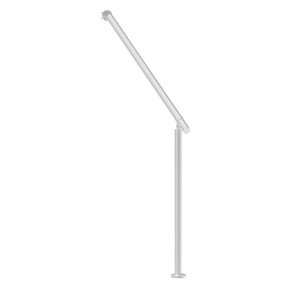 Ledstänger för utomhustrappor, 47,3 tum / 120 cm räckessats för vägggolv, räcken för utomhustrappor med installationssats, ledstänger för seniorer, verandaräcke och räckessats för altan, silver