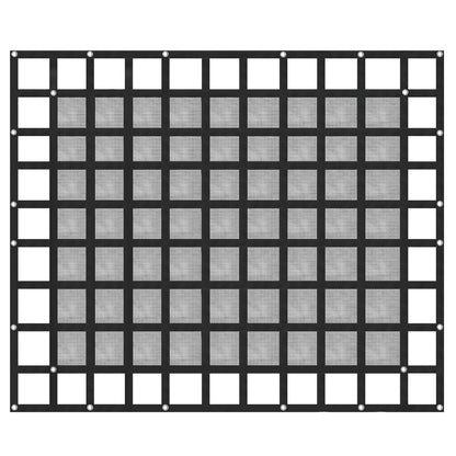 Lastnät med nät, 8' x 6,7' lastnät för pickupflak, kraftiga lastnät med kamspännen och S-krokar och kryssrem, lastnät för lastbilsflak för släpvagn, SUV, jeep (96" x 80")