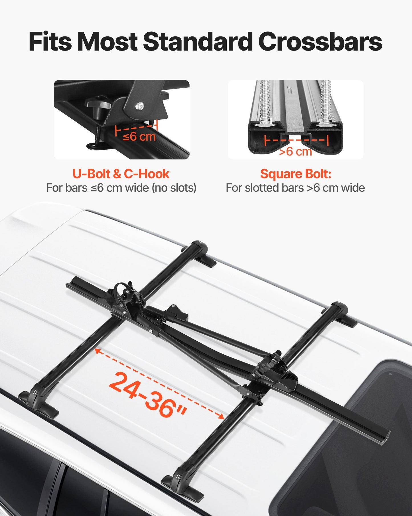 Takcykelhållare, 15 kg kapacitet, upprätt takmonterat cykelhållare med säkert låssystem för de flesta standardtvärstänger, upprätt takcykelhållare i aluminium, 1 cykelhållare för bil SUV, svart