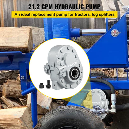 Hydraulpump 21.2GPM hydraulmotor 540 RPM vedklyv 2250PSI hydraulisk klyv SAE 12 utloppsportar hydraulisk pump för vedklyv för lastbils bakluckelyft, saxlyft, tippvagn