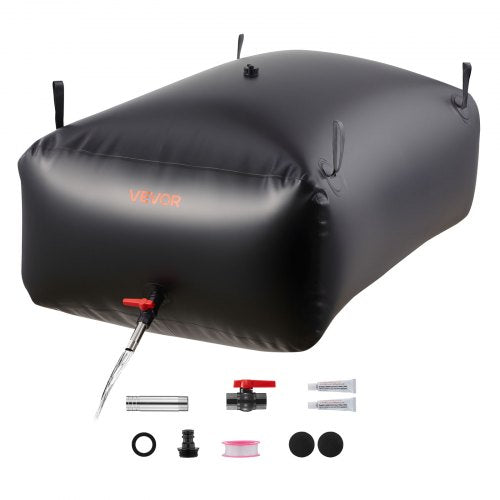 Vattentank med stor kapacitet på 540 liter, bärbar och hopfällbar mjukvattenbehållare, läckagesäker och rivtålig PVC-nödvattentank för husbil och utomhusbruk