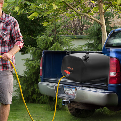 Vattenlagringsblåsa, 113L vattenlagringsbehållare, 1000D PVC förtjockad mjuk påseblåsa, hopfällbar och bärbar för trädgårdsbevattning, camping, husbilar, nödanvändning - svart