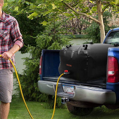 Vattenlagringsblåsa, 240L vattenlagringsbehållare, 1000D PVC stor kapacitet mjuk påseblåsa, hopfällbar och bärbar för trädgårdsbevattning, camping, husbilar, nödanvändning - svart