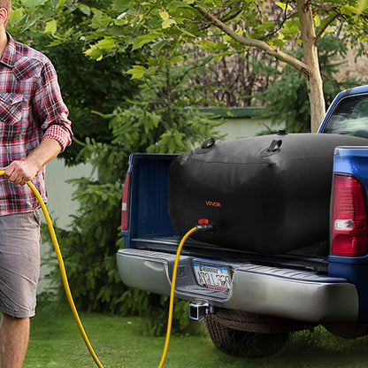 Vattenlagringsblåsa, 540L vattenlagringsbehållare, 1000D PVC stor kapacitet mjuk påseblåsa, hopfällbar och bärbar för trädgårdsbevattning, camping, husbil, nödanvändning - svart