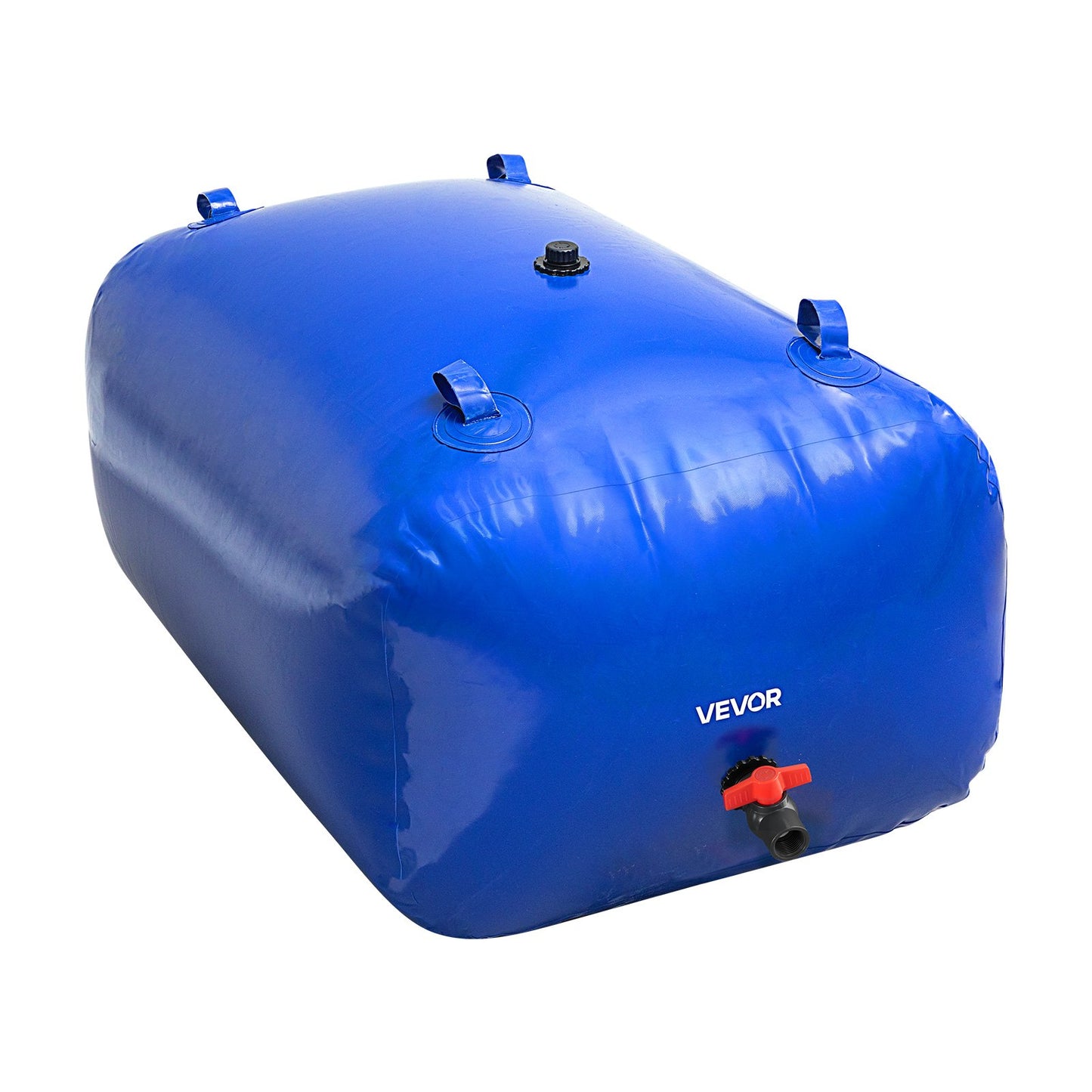 Vattenlagringsblåsa, 400L vattenlagringsbehållare, 1000D PVC stor kapacitet mjuk påseblåsa, hopfällbar och bärbar för trädgårdsbevattning, camping, husbil, brandskydd - Blå