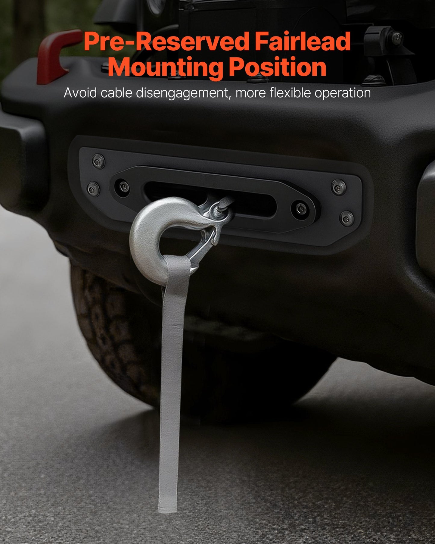 Vinschfäste, vinschkapacitet på 5443 kg, vinschfäste för dragkrok för utvalda Jeep Wrangler JL/JLU och Gladiator JT-modeller (2018-2023), design med 2 monteringshål, pulverlackerat stål, svart