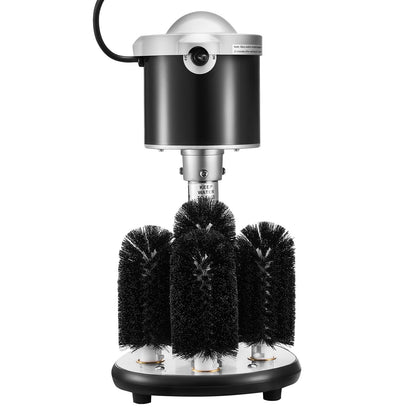 Elektrisk kommersiell glastvättmaskin, barglasrengöring med 5 borstar, vinglasrengöringsmaskin för 600 koppar/timme, barglastvättmaskin för champagneglas, ölmuggar, muggar, perfekt för barer och kaféer