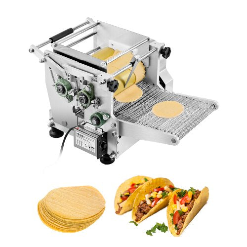 Elektrisk tortillamaskin, 5,5 tums diameter automatisk majstortillamaskin med non-stick beläggning, elektrisk chapattimaskin lämplig för produkter sopes gorditas roti pita tortilla pizza