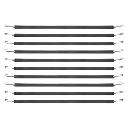 10-delat platt elastiskt rep, 20 mm kraftiga elastiska remmar med stål-S-krokar, 24" elastiskt elastiskt rep för last, presenningar, lastbilar och tält, svart