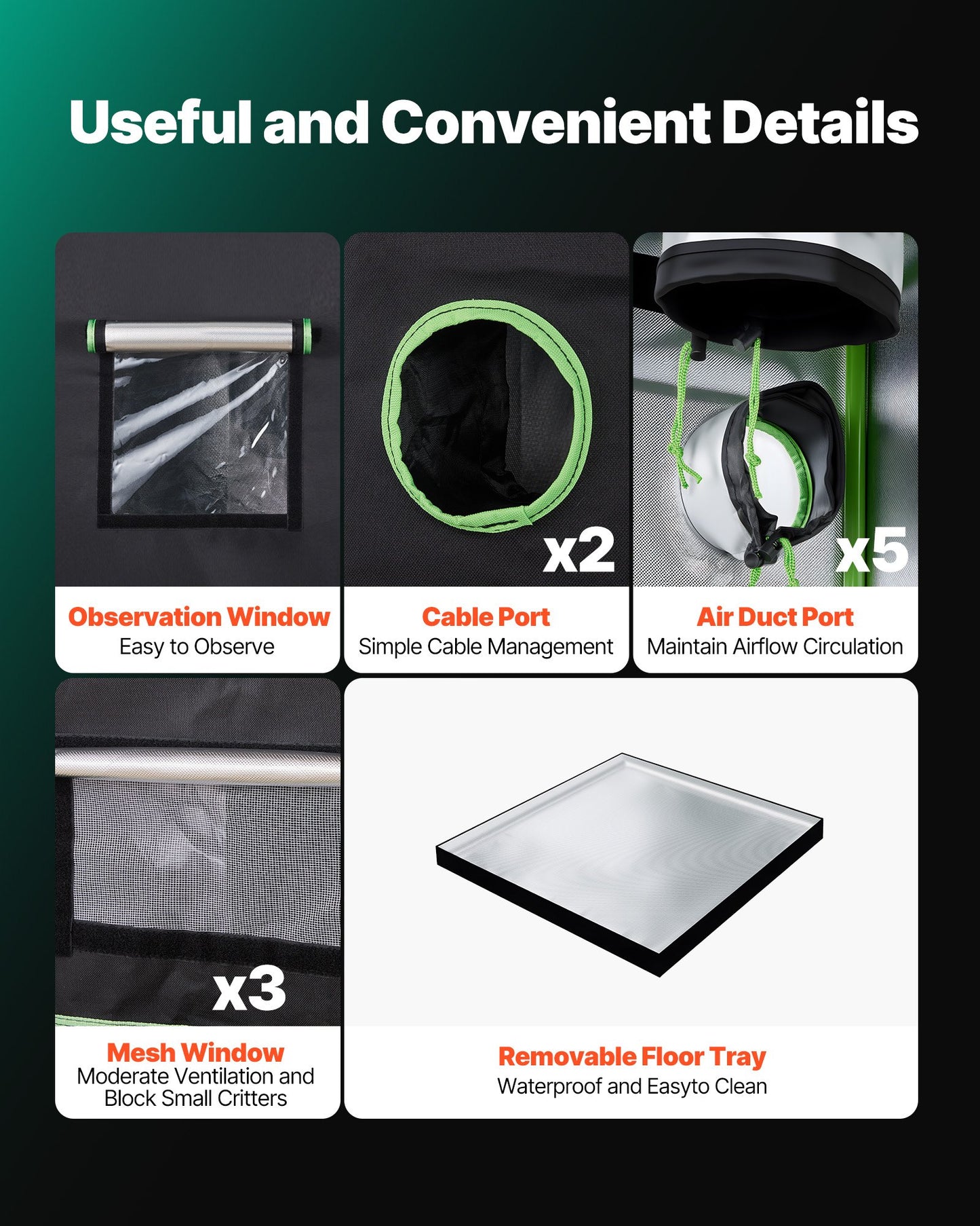 Inomhusväxttältkit, 150 x 150 x 200 cm, inomhusväxttält med fullspektrum LED-växtljus och ventilationssystem, 600D högreflekterande Mylar, odlingstält för blomstergrönsaker