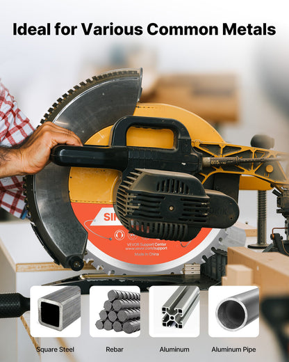 Cirkelsågblad, 185 mm diameter, 48 vassa legeringständer, 15,875 mm spindel, fin yta, metallskärblad för cirkelsåg, med ljudreducerande värmeventiler, för skärning av stål och aluminium