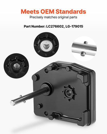 Landningsställslåda för femte hjul för husbilar 276602, universalmonterad stålväxellåda kompatibel med Lippert Venture, Atwood, Stromberg Carlson landningsställssystem, ersätter LG-179015, justerbar höjd, svart