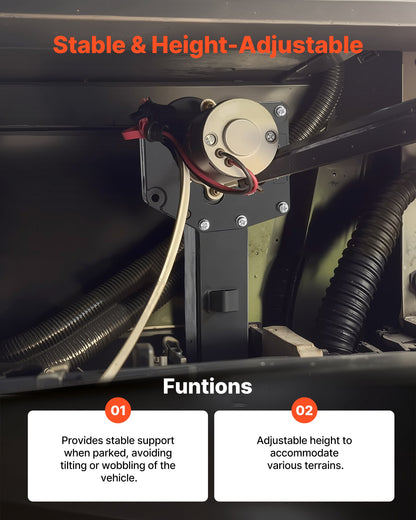 Landningsställslåda för femte hjul för husbilar 276602, universalmonterad stålväxellåda kompatibel med Lippert Venture, Atwood, Stromberg Carlson landningsställssystem, ersätter LG-179015, justerbar höjd, svart