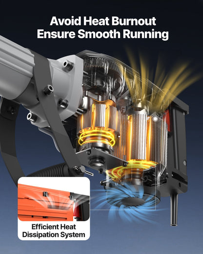 Rivningslyfthammare Betongbrytare 2200W Elektrisk Hammare 4 Mejselbitar