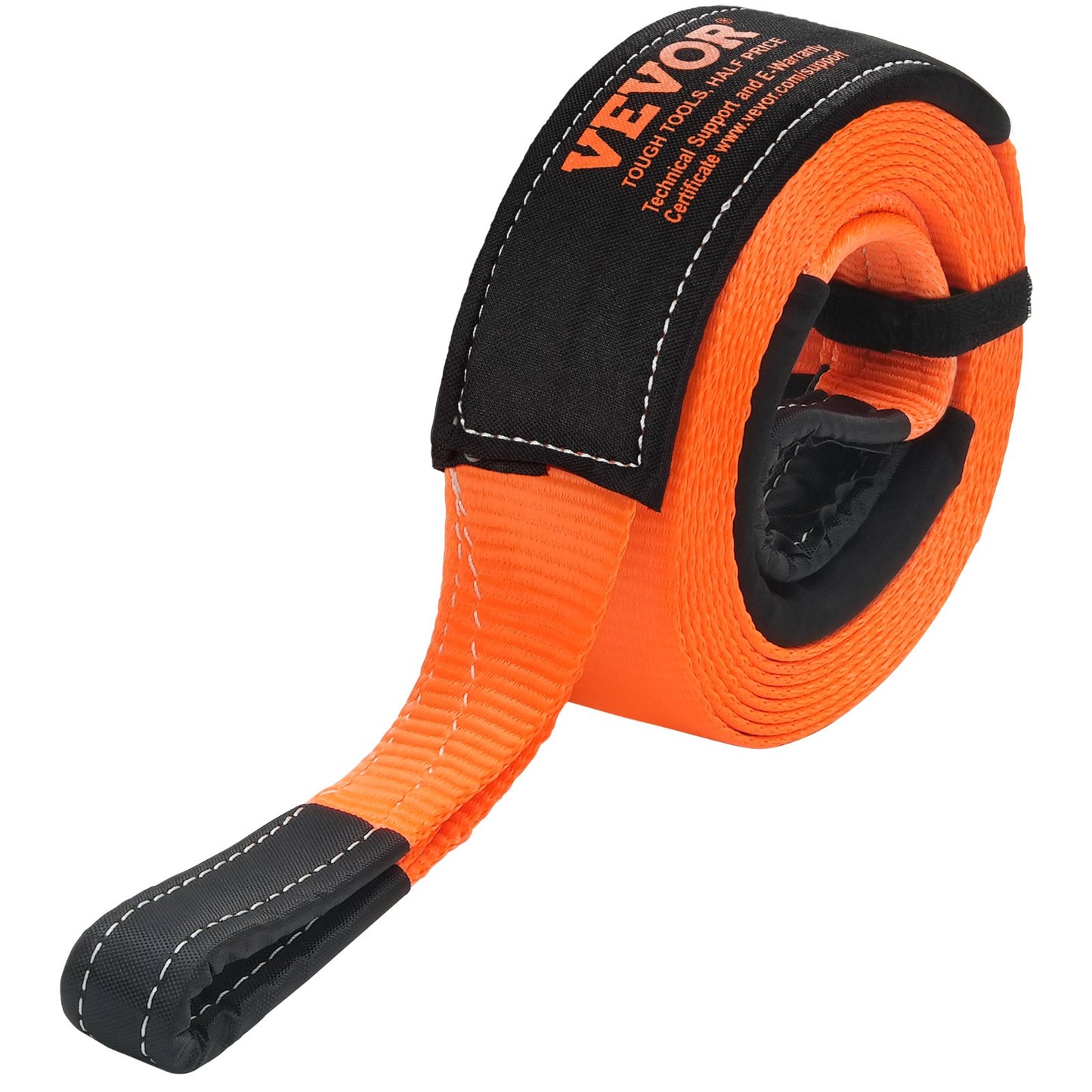 Kraftigt dragbandsåterhämtningssats 76,2 mm x 6,1 m (MBS-16329 kg) trädskyddsrem för vinsch, trippelförstärkt ögla och skyddshylsor och förvaringsväska, 19 mm D-ringsschacklar, för lastbil, jeep, SUV, ATV