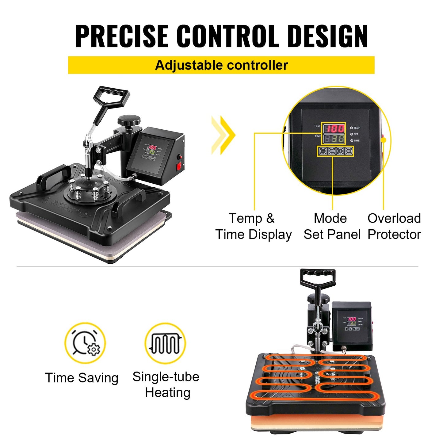 5-i-1 värmepress 30,5 x 38,1 cm vinylskärare plotter 71,1 cm mjukvarusublimering