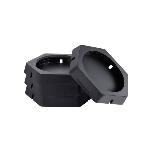 Nivelleringsplattor för husbilar, 4-pack gummikuddar för domkrafter, vardera med en kapacitet på 5000 lbs, stabilisatorstoppning för domkrafter med stor yta, perfekt för 10" runda fötter, 5:e hjul klass A/C husbilar husbilar