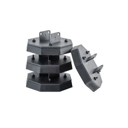 Nivelleringsplattor för husbilar, 4-pack gummikuddar för domkrafter, vardera med en kapacitet på 5000 lbs, standard domkraftsstabiliseringsplatta med stor yta, perfekt för saxdomkraftsfötter, femte hjul, klass A/C husbilar