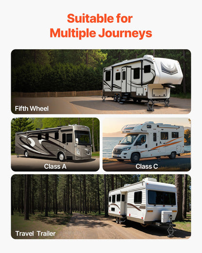 Nivelleringsplattor för husbilar, 4-pack gummikuddar för domkrafter, vardera med en kapacitet på 5000 lbs, standard domkraftsstabiliseringsplatta med stor yta, perfekt för saxdomkraftsfötter, femte hjul, klass A/C husbilar