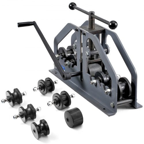 Rörrullbockare, max 1-1/2" manuell rörrullbockare med 6 verktyg, 360° koppar- och aluminiumrörbockningsverktyg för fyrkantiga, runda rör och platt stång, idealisk för HVAC, luftkonditionering och bilreparationer