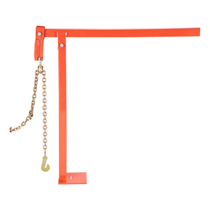 78 cm T-stolpsavdragare, kraftig staketstolpsavdragare med 109,2 cm lyftkedja, rostbeständigt stål, arbetsbesparande T-stolpsborttagare för runda staketstolpar, skyltstolpar och trädstubbar