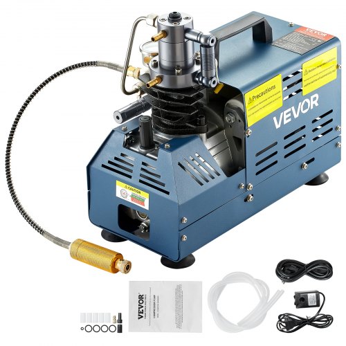 Högtryckskompressor, 4500PSI/30MPA/300BAR högtrycksluftkompressor, 1800W 220V automatiskt stoppluftgevärskompressor Lämplig för paintballluftgevär, PCP-gevär, luftpistol, dykflaska