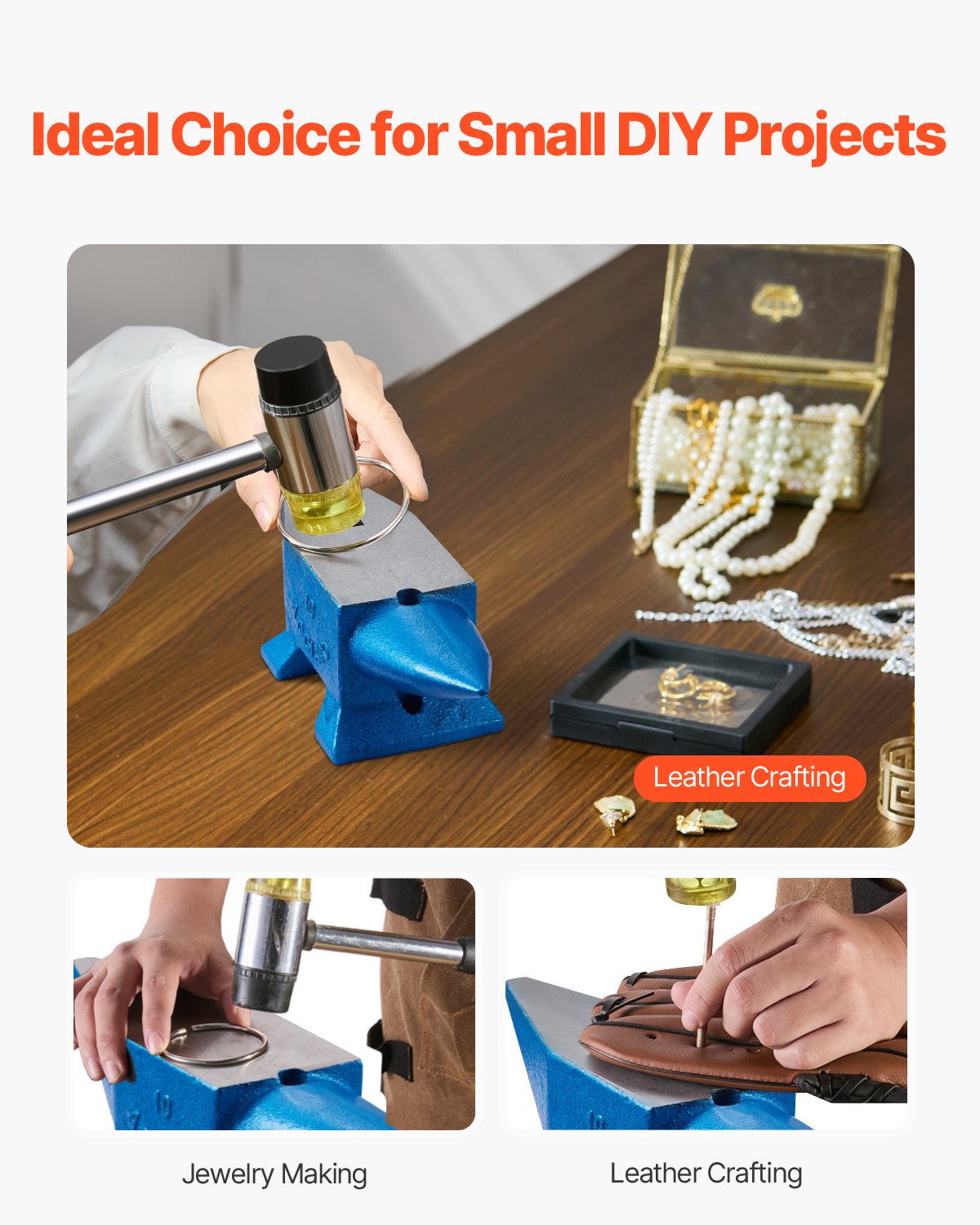 Städ med enstaka horn 22 pund stålstäd smed till salu smide stålverktyg med runt och fyrkantigt hål och utrustning städ robust smed juvelerare hållbart och robust metallsmedsverktyg