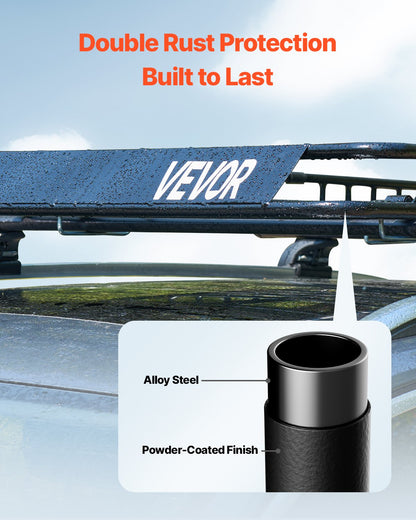 Takräckekorg, 64 x 39 x 4,1 tum, universell taklasthållare med 44,1 x 34,3 x 10,2 tum lastväska, nät, spärrremmar, maxlastkapacitet 250 lbs takbagagehållare, för SUV lastbil bil