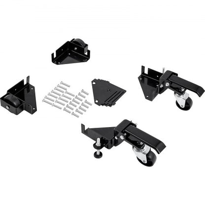 Mobil bas, 180 kg viktkapacitet, justerbar från 23 x 23 cm till oändlighet, kraftigt universellt mobilt basstativ med svängbara hjul för träbearbetningsutrustning, bandsåg, elverktyg, maskiner