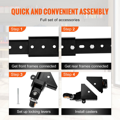 Mobil bas, 280 kg viktkapacitet, justerbar från 30 x 30 cm till 90 x 90 cm, kraftigt universellt mobilt basstativ med svängbara hjul, för träbearbetningsutrustning, bandsåg, elverktyg, maskiner