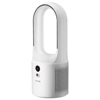 Bordsfläkt bladlös, 12,99 tums bärbar bordsfläkt, 6-växlad USB-laddningsbar, tyst kylande, liten tornfläkt med laddningsbart batteri, lätt att rengöra och barnvänlig, blåser kall luft för sovrum, kontor, hem