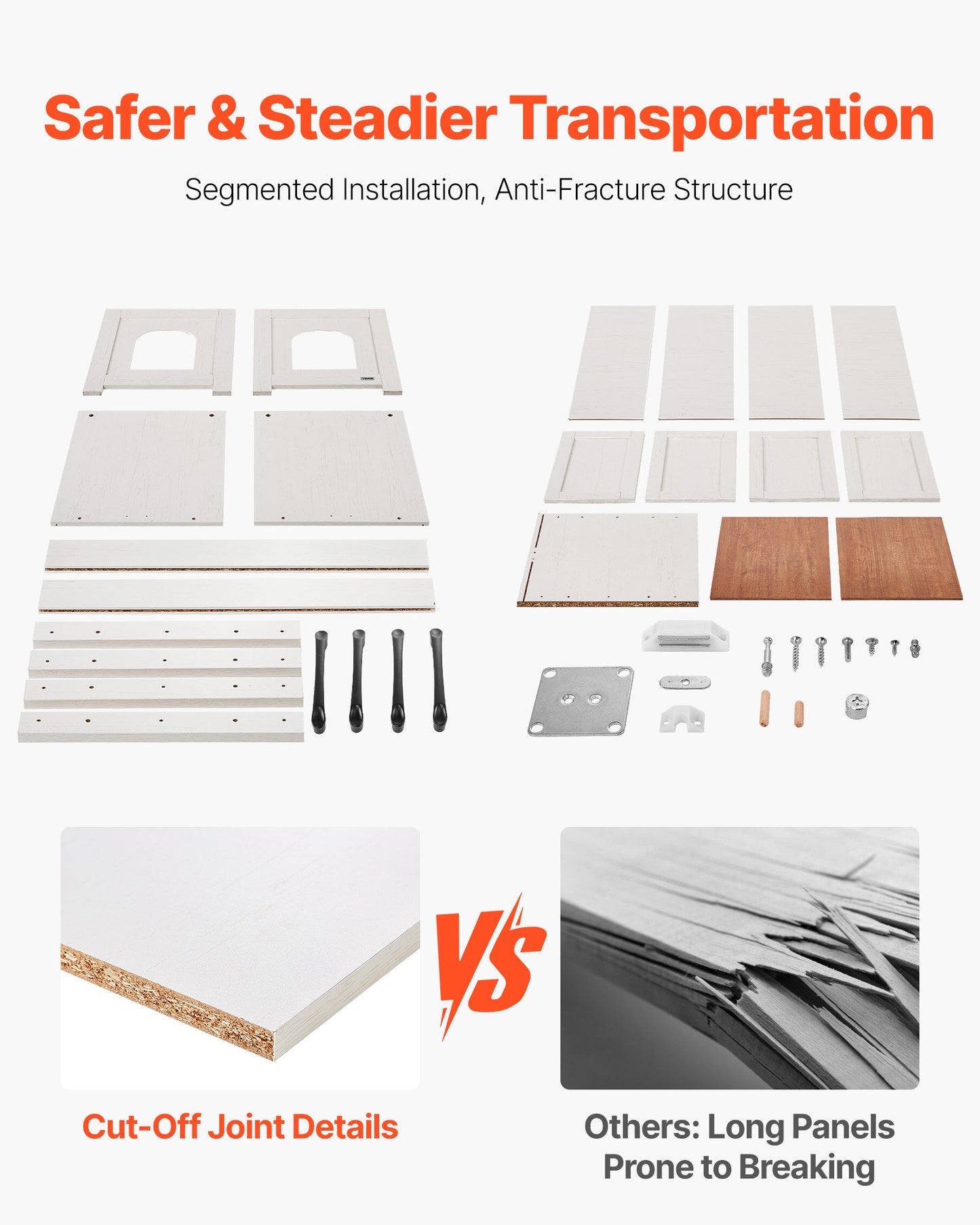 Kattlåda för flera katter, 120 cm dold kattlåda med 4 dörrar och 2 ingångar, inomhuskattrum, kattmöbler i trä, passar de flesta kattlådor, brun och vit