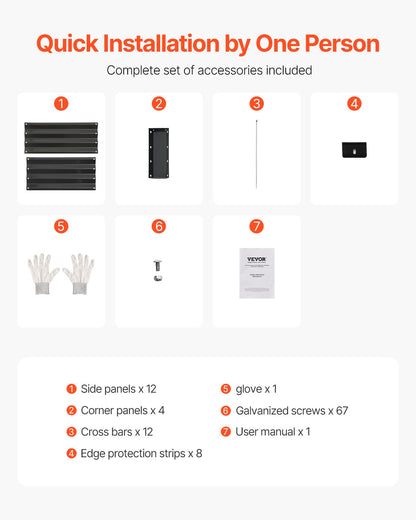 Upphöjd trädgårdsbädd i metall, 8 x 4 x 1 ft utomhusgalvaniserad planteringslåda, med öppen botten, stor upphöjd planteringsbädd för trädgårdsskötsel av grönsaker, blommor, örter och suckulenter, mörkgrå