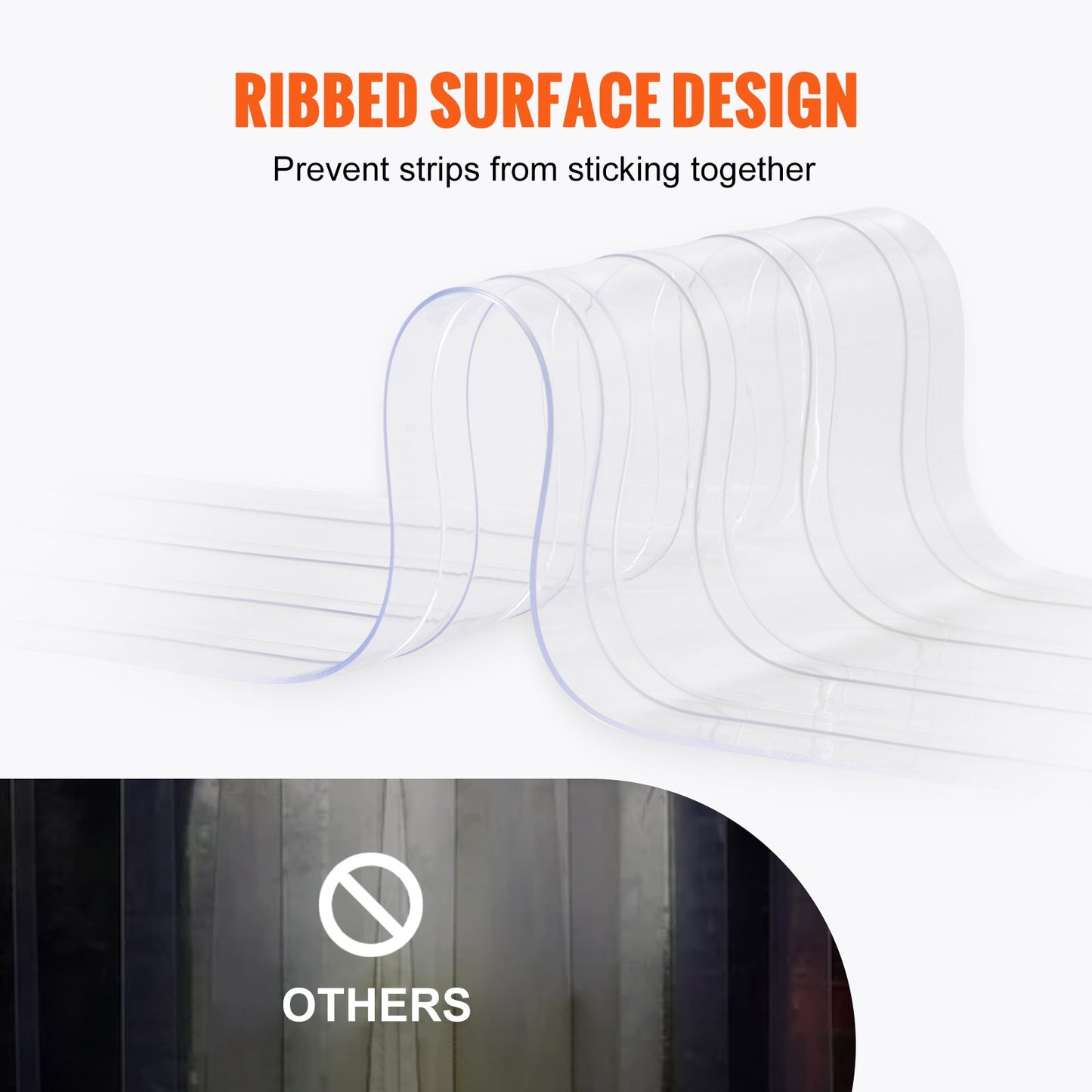 Gardinremsa, 100 fot längd x 12 cm bredd x 0,12 cm tjocklek, genomskinlig ribbad PVC-gardinremsa för dörröppning, bulkrulle, plastdörrlister för dörröppning till stormarknad, garage, lager, ladugård, husdjurshus