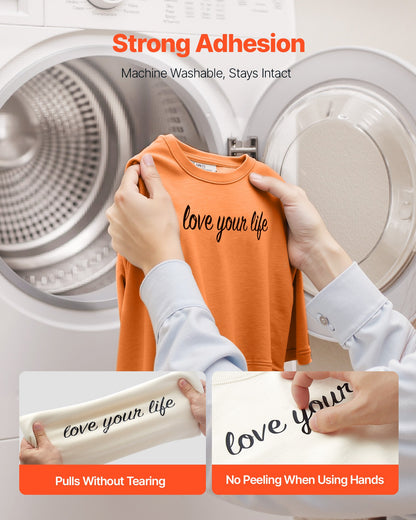 Värmeöverföringsvinyl, 304,8 x 7260 mm, blank svart HTV-strykvinylrulle, lätt att skära och stryka bort, stark vidhäftning, kompatibel med skärmaskiner, för olika material, t-shirts, kuddar, hattar